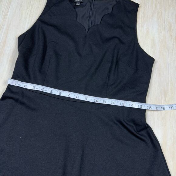Talbots Black Sleeveless Scallop Neck Ponte Knit Dress Size 6 - Picture 10 of 15